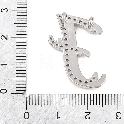 Brass Micro Pave Clear Cubic Zirconia Pendants CU-CBA8481-01P-F-1