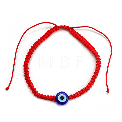 Evil Eye Lampwork Bead Braided Bead Bracelets NE0234-2-1
