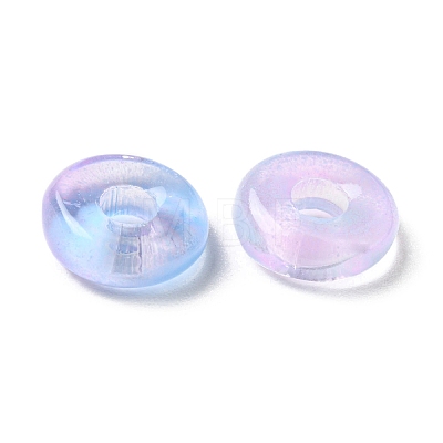 Transparent Glass European Beads GLAA-D009-01F-1