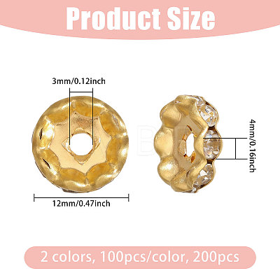 200Pcs 2 Colors Alloy Spacer Beads FIND-CA0011-29-1