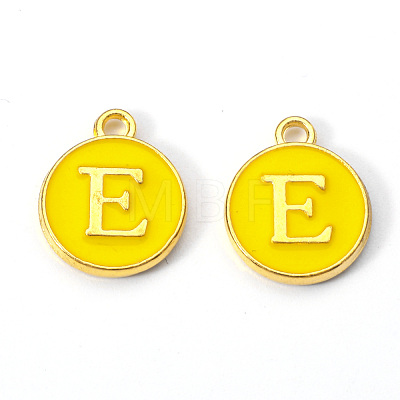 Golden Plated Alloy Enamel Charms ENAM-S118-09E-1