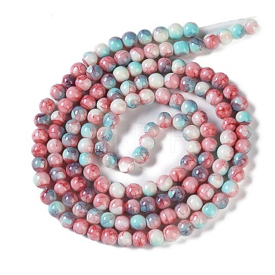 Baking Paint Glass Bead Strands GLAA-H031-01A-01-1