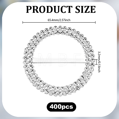 400Pcs Resin Ribbon Buckles RESI-WA0001-01-1
