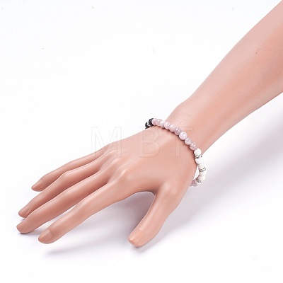 Natural Kunzite Stretch Bracelets BJEW-JB03739-01-1