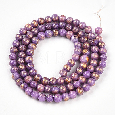 Natural Mashan Jade Beads Strands G-A255-A01-04G-1