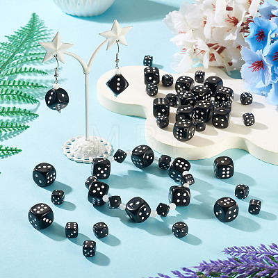 40Pcs 2 Styles Acrylic Beads OACR-TADJ0001-18-1