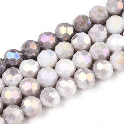 Anti-Tarnish Electroplate Glass Beads Strands EGLA-T021-10mm-15-01-1