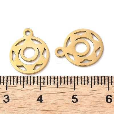 Ion Plating(IP) Chakra Theme 304 Stainless Steel Charms STAS-Q303-03G-1