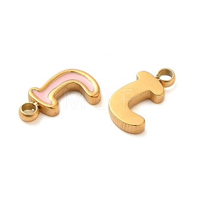 304 Stainless Steel Enamel Charms STAS-L022-292G-J-1