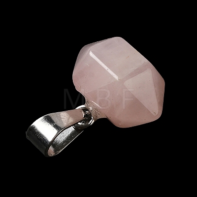 Natural Rose Quartz Pointed Pendants G-K335-03P-14-1