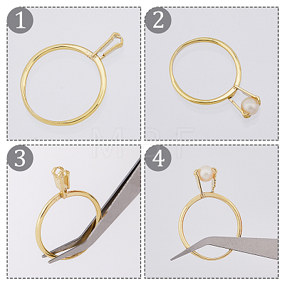 4Pcs 4 Styles Aluminium Alloy Finger Rings Components FIND-DC0003-13-1