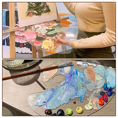 Plastic Watercolor Oil Palette AJEW-WH0696-656-1