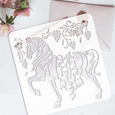 PET Hollow Out Drawing Painting Stencils DIY-WH0391-0400-1