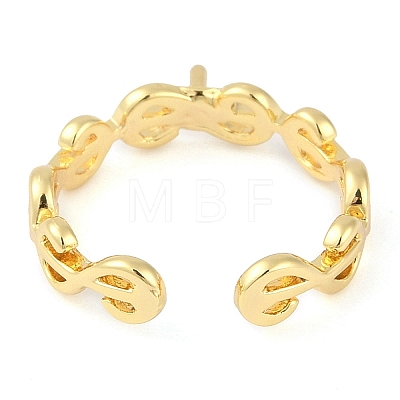 Brass Cuff Finger Ring Settings KK-L219-15A-G-1