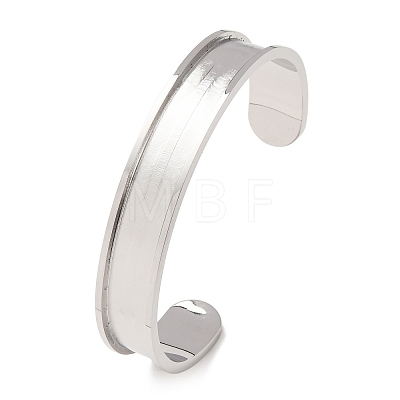 304 Stainless Steel Grooved Bangle Base SA-CBACA70-03P-1