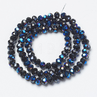 Electroplate Glass Beads Strands EGLA-A034-T4mm-I03-1
