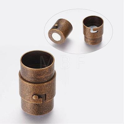 Brass Locking Tube Magnetic Clasps KK-Q090-AB-1