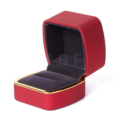 Square Plastic Jewelry Ring Boxes OBOX-F005-01B-1