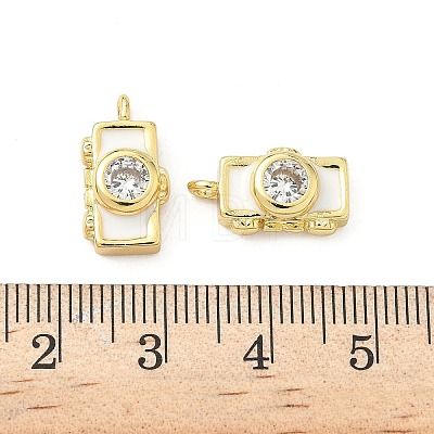 Brass Pave Cubic Zirconia Pendants KK-S338-12G-A-1