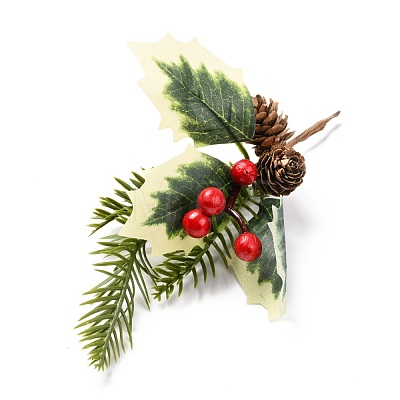 Plastic Artificial Winter Christmas Simulation Pine Picks Decor DIY-P018-E01-1