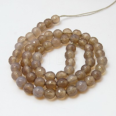 Natural Grey Agate Beads X-G-A045-1-1