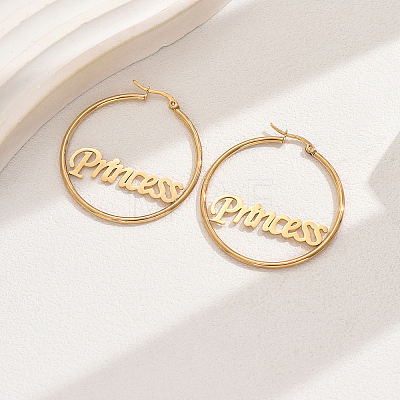 Stainless Steel Geometric Retro Casual Hoop Earrings for Women EP5008-3-1