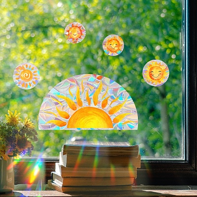 Sun Rainbow Prism Electrostatic Window Stickers PW-WG04C08-01-1