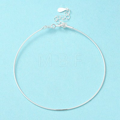 925 Sterling Silver Bangles BJEW-G681-01A-S-1