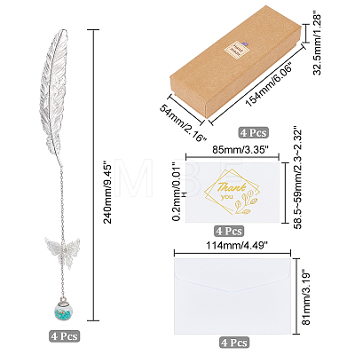  Brass Feather Bookmarks AJEW-NB0005-20-1