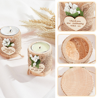 Wood Candle Holder DJEW-WH0034-86-1
