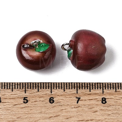 Fruit Theme Resin Pendants RESI-D018-01P-01-1