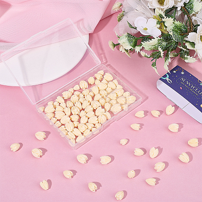 100Pcs 3 Styles Dyed Synthetic Coral Beads CORA-SC0001-25-1