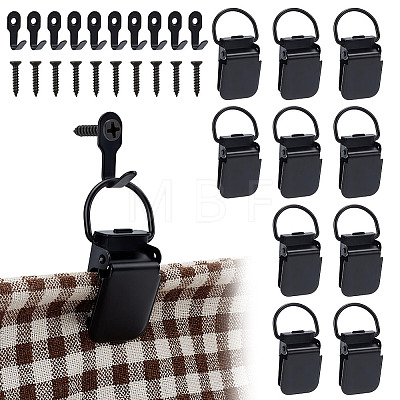 10 Sets Mini Stainless Steel Hook Hangers AJEW-OC0015-99EB-1