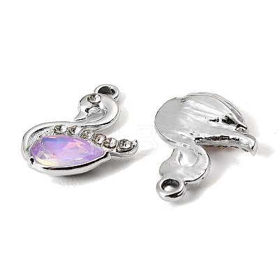UV Plating Alloy Glass Pendants FIND-K032-35P-1