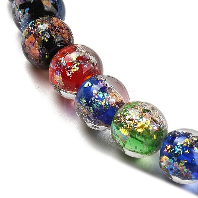 Handmade Dichroic Foil Glass Beads Strands DICH-U001-02A-1