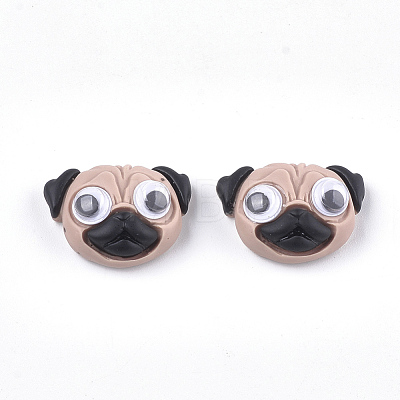 Resin Puppy Cabochons CRES-S363-28-1