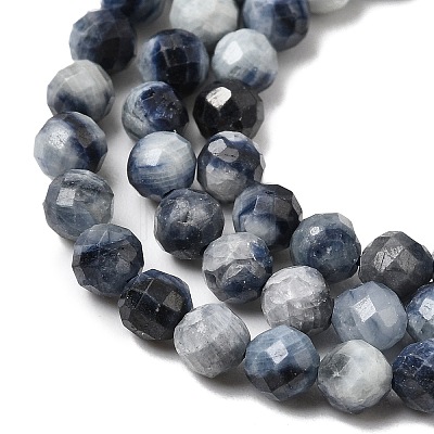 Natural Sapphire Beads Strands G-G343-B05-4mm-1