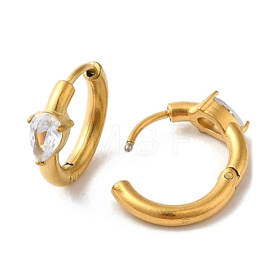 Golden 304 Stainless Steel Hoop Earrings EJEW-K271-01D-G-1