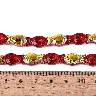 Transparency Electroplate Glass Beads Strands GLAA-T023-40A-10-1