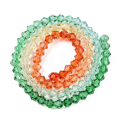 Gradient Color Baking Paint Glass Bead Strands X1-DGLA-A039-T6mm-A013-1
