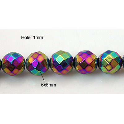 Non-Magnetic Synthetic Hematite Beads Strands X-G-Q418-1