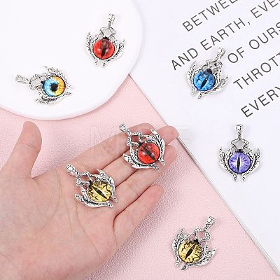 10Pcs 5 Colors Glass Pendants FIND-SZ0002-99-1