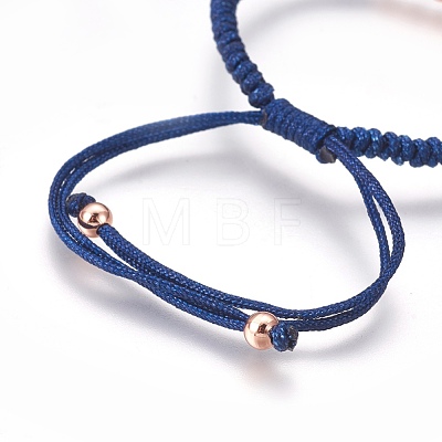 Nylon Cord Braided Bead Bracelets Making BJEW-F360-FRG04-1