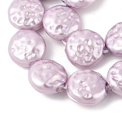 Electroplated Shell Pearl Beads Strands BSHE-Z007-02C-1