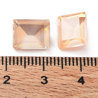 Electroplate Glass Rhinestone Cabochons RGLA-M016-G02-AM-1