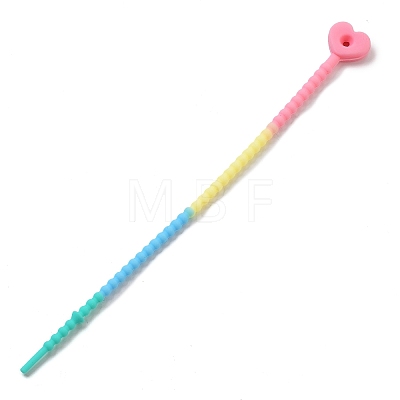 Heart Silicone Cable Ties SIL-T057-01I-1