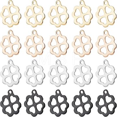 Unicraftale 40Pcs 4 Colors 304 Stainless Steel Charms STAS-UN0030-85-1