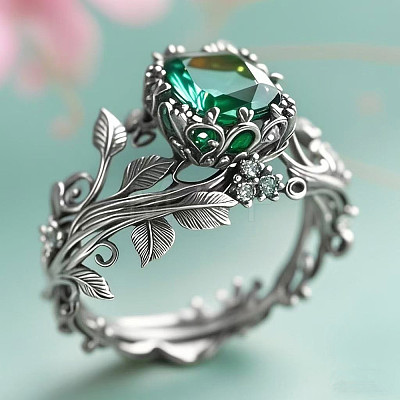 Zinc Alloy & Rhinestone Finger Rings FS-WG73E81-12-1