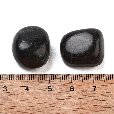 Natural Black Stone Beads G-O029-08Q-1