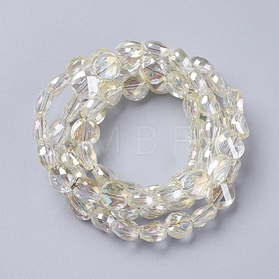Electroplate Glass Beads Strands EGLA-J149-B-FR06-1